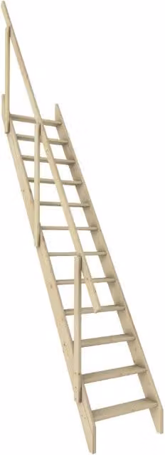Scala rettilinea del mugnaio MADRID Kordo in abete color beige L/P/H: 27 x 14,2 x 12 cm – 1