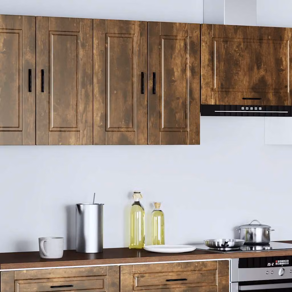 vidaXL Pensile da Cucina Porto Rovere Fumo in Legno Multistrato