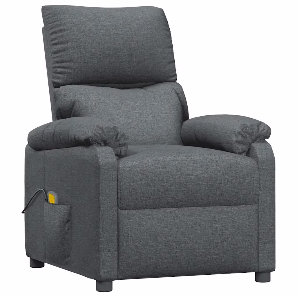 Poltrona relax reclinabile vidaXL in tessuto grigio con braccioli e struttura mista – 2