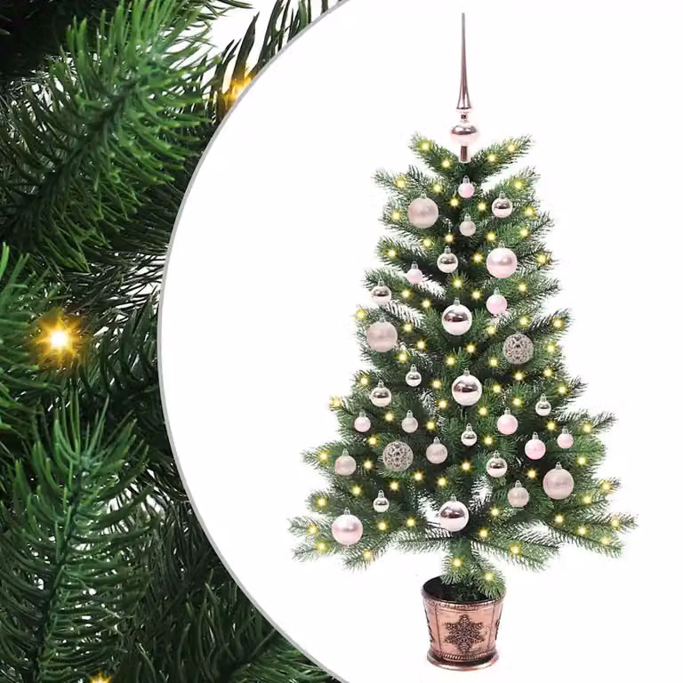 vidaXL Albero di Natale con 150 LED con supporto Verde 90 cm PE