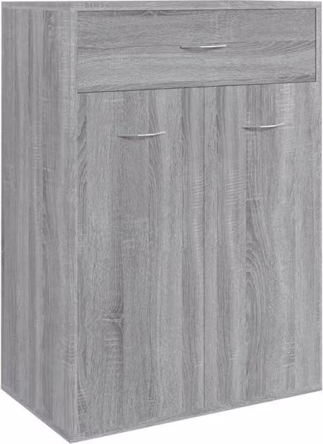 Scarpiera mobile contenitore moderna in MDF grigio per ingresso, corridoio o soggiorno, L/P/H: 60 x 35 x 84 cm – 1