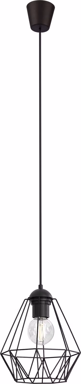 Lampada a sospensione paralume Ø 19 cm nero regolabile in altezza E27 lampada a sospensione cucina soggiorno tavolo da pranzo