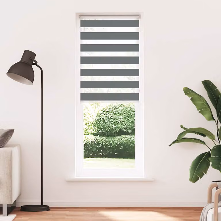 vidaXL Tenda a Rullo Zebra Larghezza Tessuto 80,9 cm Poliestere