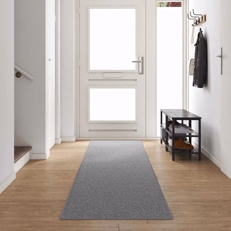 Runner in moquette vidaXL Grigio chiaro, L 80 cm x P 500 cm, 100% Polipropilene, antiscivolo e lavabile