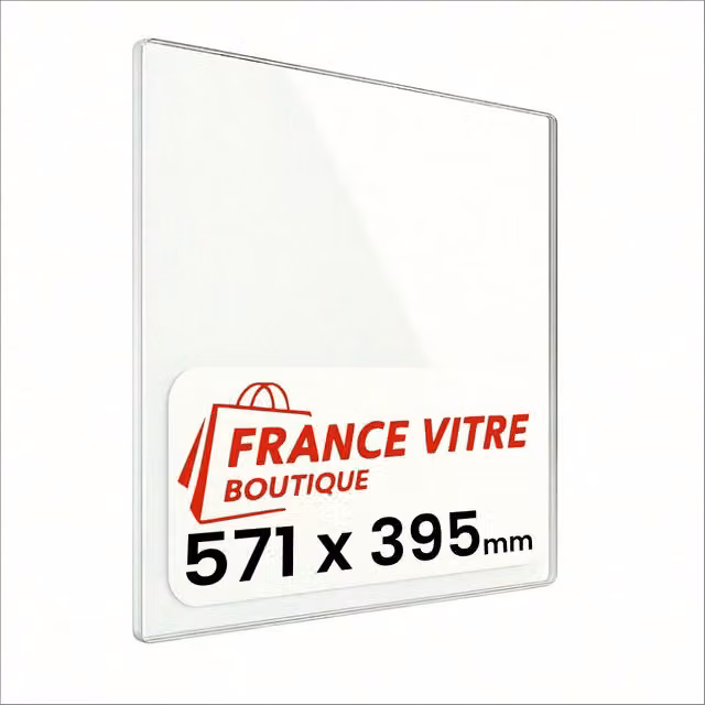 571 x 395 x 4 mm - Vetro per stufa a legna - vetro camino di ricambio - vetro per caminetto resistente al fuoco - France Vitre