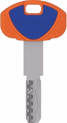 Set di 5 chiavi punzonate Evo K64 1B Securemme in ottone nichelato multicolore
