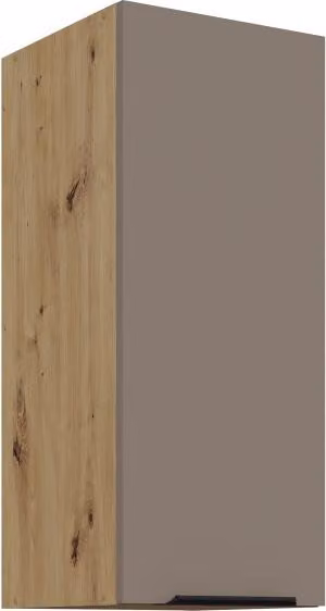 Mobile cucina superiore LUNARA - larghezza 30 cm, beige scuro / rovere artigianale
