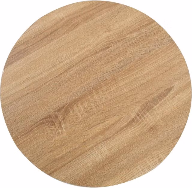 Tavolo da bistrot rotondo vidaXL in MDF e metallo, marrone e bianco, L/P/H: 50 x 50 x 75 cm