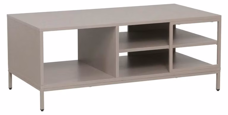 Tavolino da Salotto Moderno Design Elegante Soggiorno Tortora 100x50x40cm