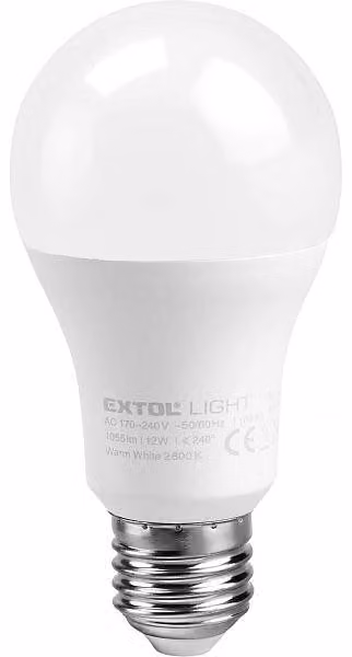 EXTOL LIGHT Lampadina LED classica, 1055 lm, 12 W, E27, bianco caldo
