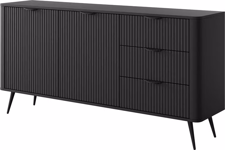 Cassettiera ampia MOODY - nera