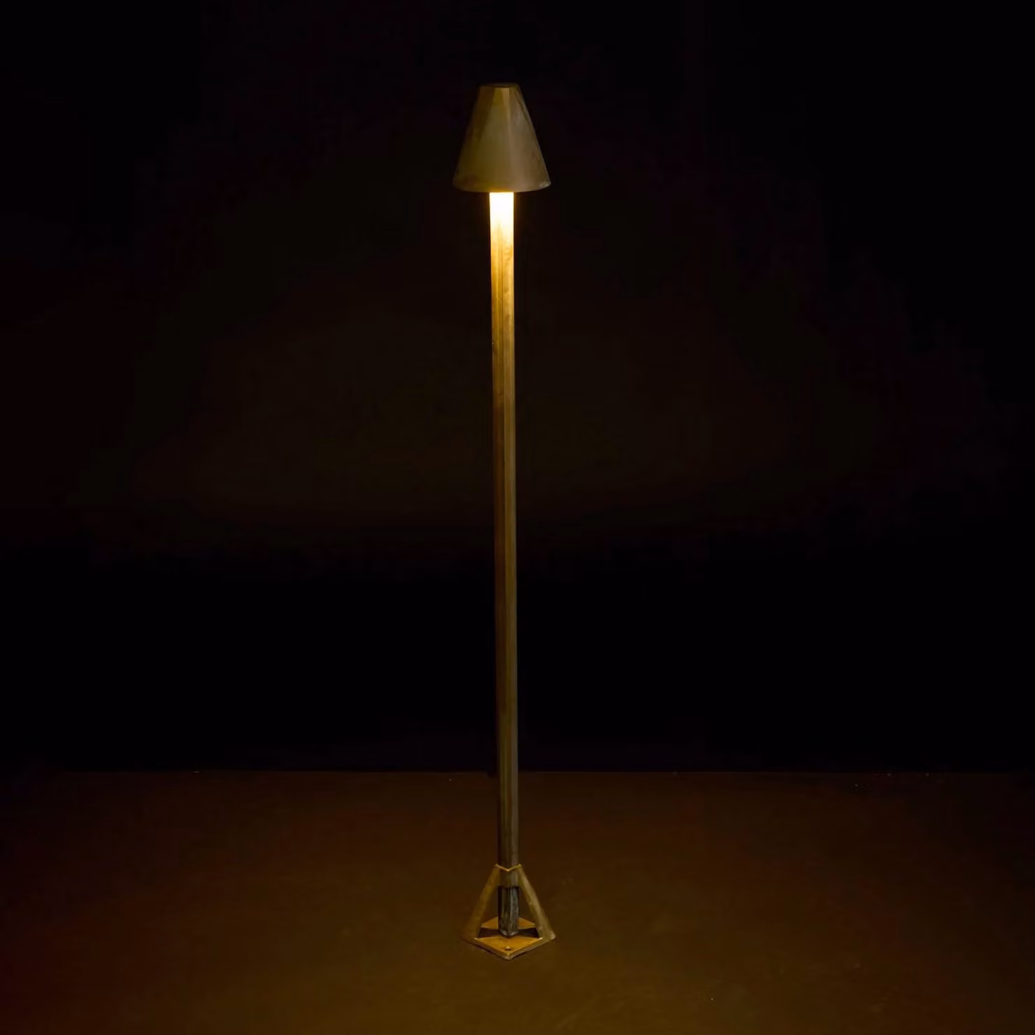 Moretti Luce Lampioncino da giardino Silva Disk, Bronzo / Ottone antico, Ottone, Campagna / Rustiche, Lampada LED da esterni