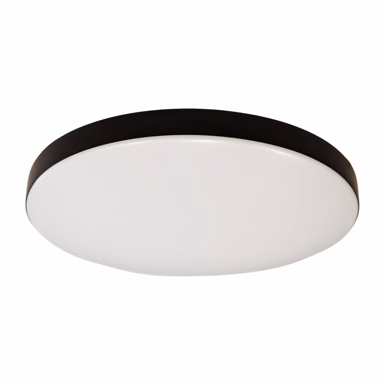 Lampada a soffitto rotonda, diametro 33 cm, LED 13W, nero/bianco, modello Maya, marca Milagro
