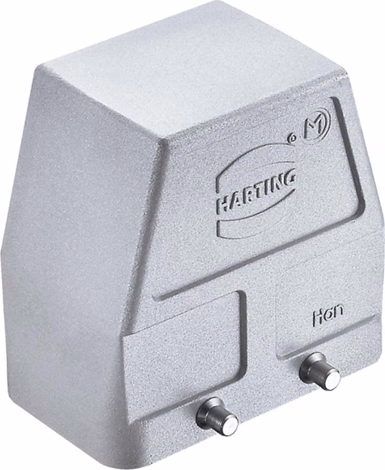HARTING Han 10B EMC / High Temp Contenitore tubolare alto, 1xM25 uscita cavo laterale, per 2 staffe (nella parte inferiore)