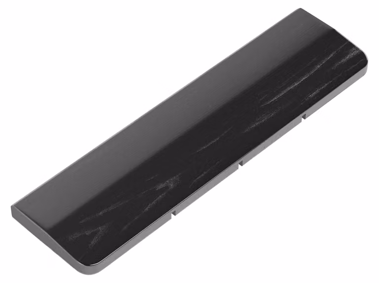 Supporto per polso in legno con rivestimento nero, lunghezza 30,5 cm, design ergonomico