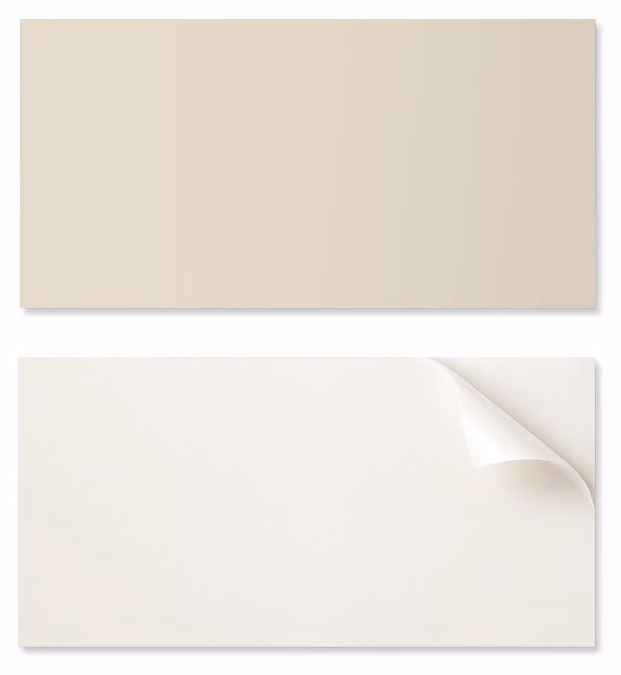 Pannello adesivo in vinile per pareti, con stampa, adatto per il bagno, dimensioni 100 x 50 cm, color beige