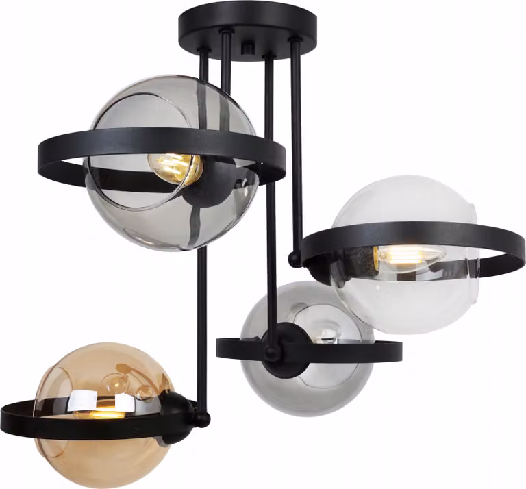 Moderna Lampada A Sospensione Con Anello In Vetro Mix