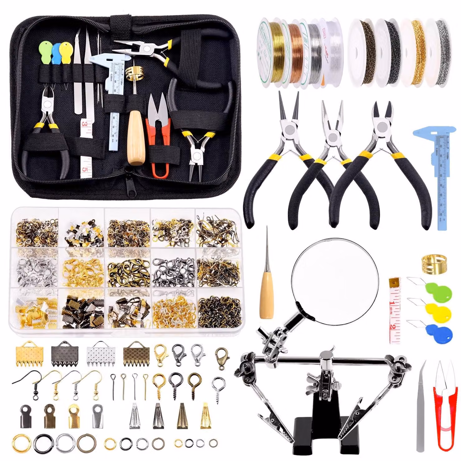 Solidchoice - Set di gioielli da 1489 pezzi, completa di strumenti e accessori