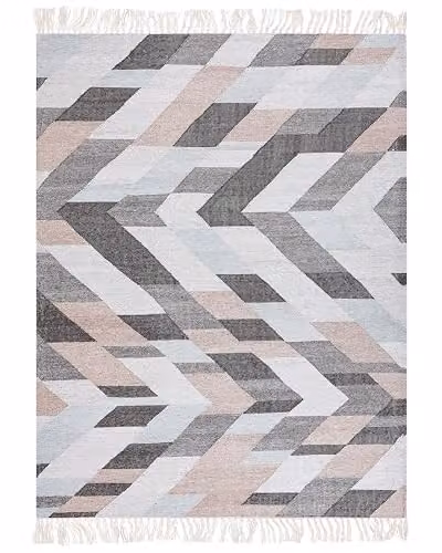 Beliani Tappeto di iuta multicolore 160 x 230 cm fatto a mano con nappe