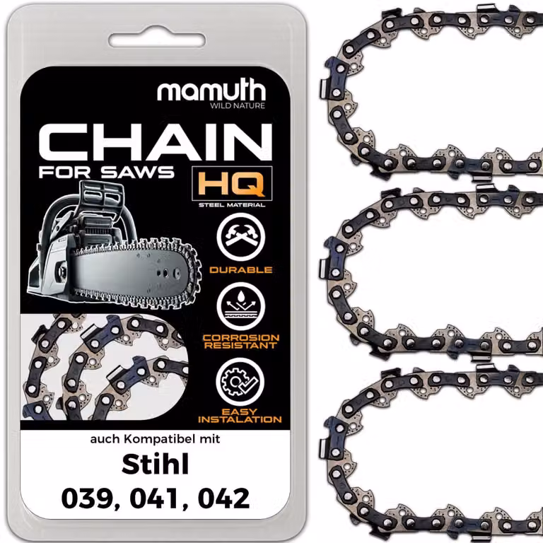 3 catene per motosega, lunghezza 40 cm, passo 1,6 mm, larghezza 3/8", modello 66 TG, compatibili con motoseghe Stihl 039, 041, 042