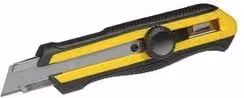 Cutter Stanley con rotella da 28 mm in acciaio inossidabile e lame snap-off, colore giallo