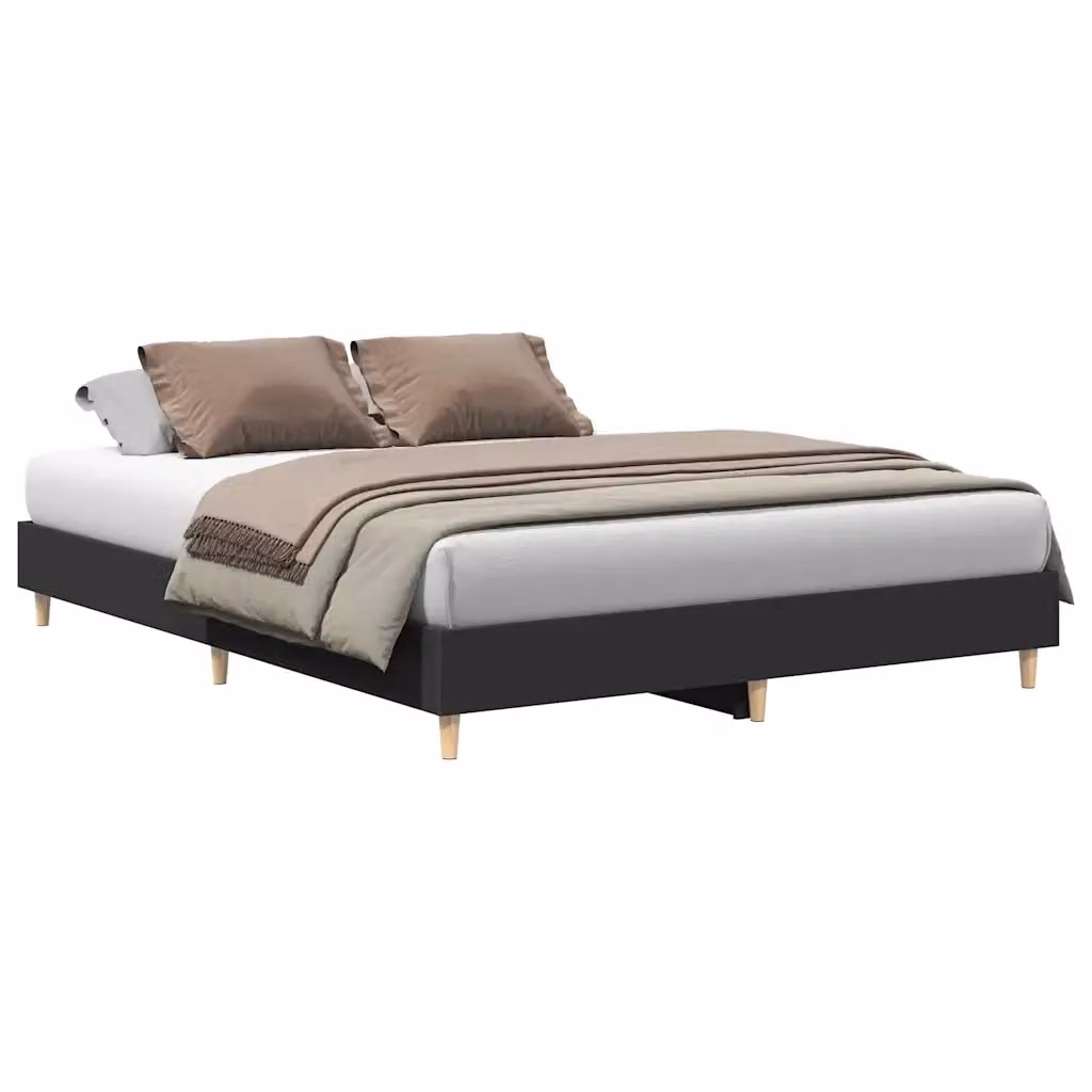Giroletto vidaXL in legno multistrato nero, L/P: 150 x 200 cm – 2