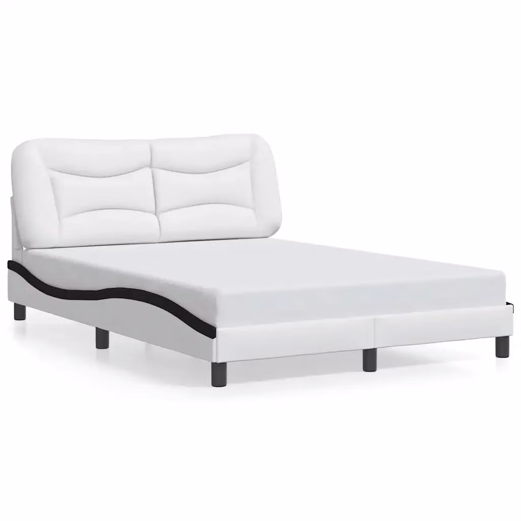 Giroletto senza materasso Hvar vidaXL in similpelle nero e bianco L/P/H: 200 x 140 x 74,5 cm – 2