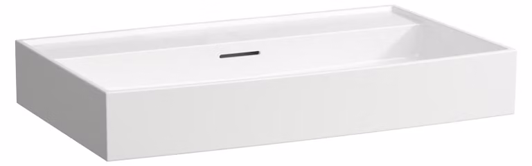 LAUFEN Kartell lavabo à encastrer, sans trou pour robinet, avec trop-plein, 800x460mm, H810336A001091, H810336A001091