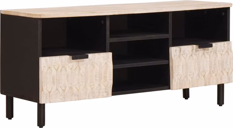 Mobile TV con cassetto Finitura Bianco Lavato 100 x 33 x 46 cm