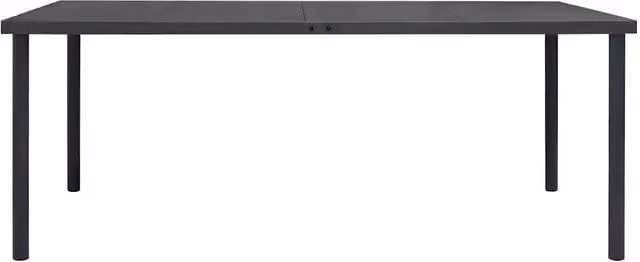 Tavolo da pranzo rettangolare estensibile per esterno in acciaio antracite con piano in vetro L: 190 cm, P: 90 cm, H: 74 cm