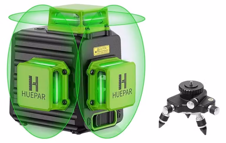 Livella laser Huepar, 12 linee, auto-livellamento a 360°, modello SET-4