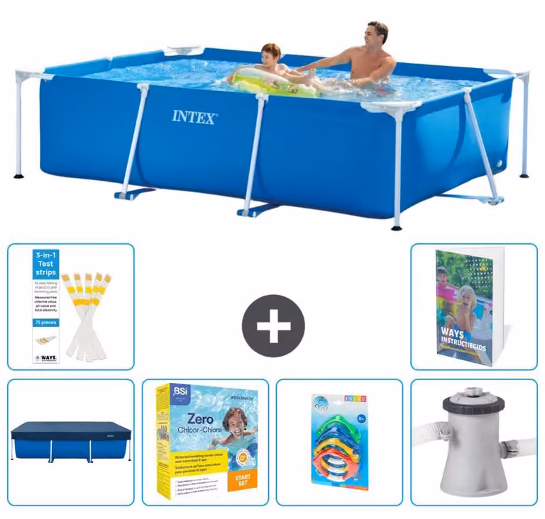 Piscina fuori terra rettangolare - 260x160x65 cm - 5 pezzi - Modello S57