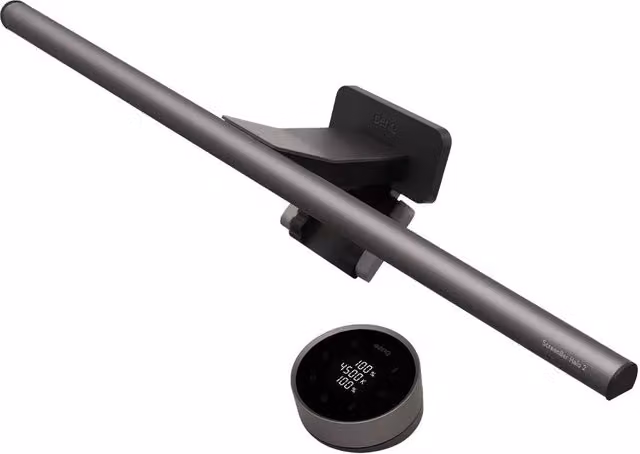 Luce monitor Screenbar Halo 2 BenQ colore grigio in alluminio con controllo touch e illuminazione asimmetrica