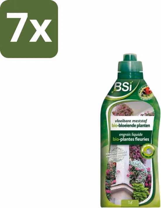Fertilizzante organico per la fioritura delle piante - Favorisce una crescita sana - 1 litro - Confezione grande - 7 unità
