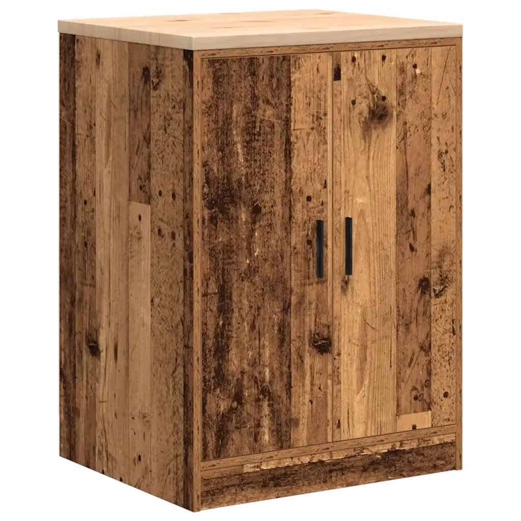 Armadietto da Garage vidaXL in Legno Vecchio, Colore Marrone, L 60 cm x P 51 cm x H 85 cm – 2