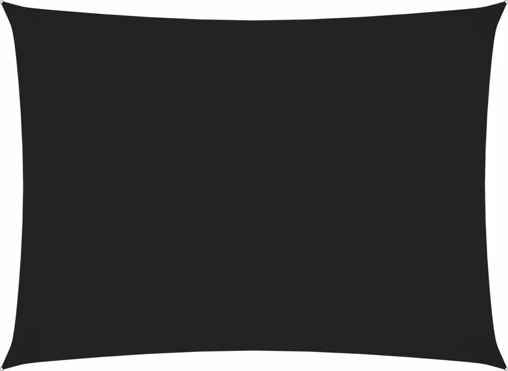 The Living Store Tenda da sole in tessuto Oxford rettangolare 3,5x5 m nero