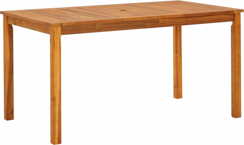 Tavolo da Giardino 140x80x74 cm in Legno Massello di Acacia