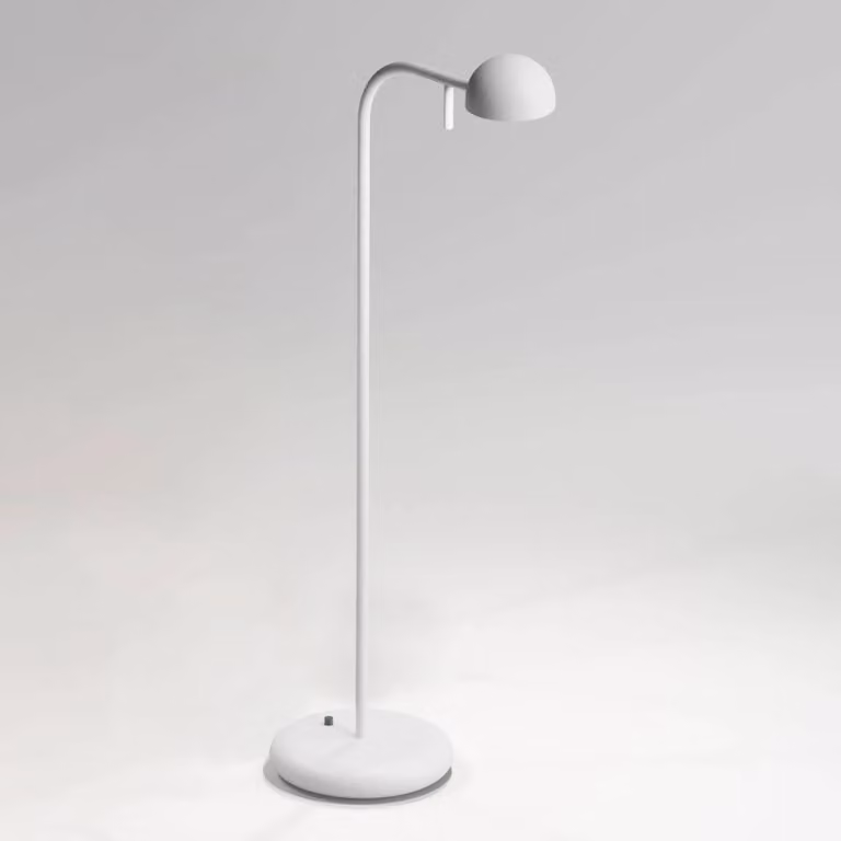 Vibia Lampada da tavolo a LED Pin, Bianco / Opale, Studio / Ufficio, Acciaio Inox, Moderno, Lampada da tavolo LED