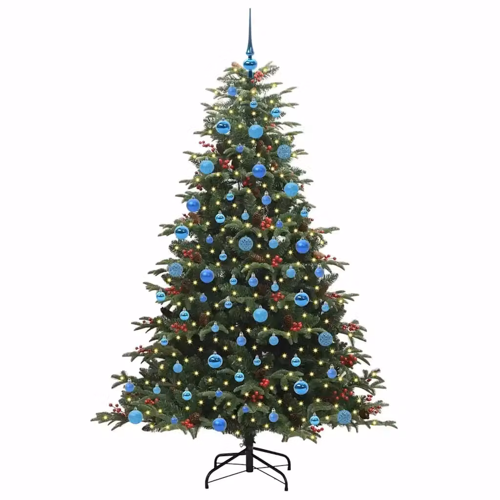 Albero di Natale artificiale verde vidaXL con 300 LED luce bianca calda, Altezza: 180 cm – 2