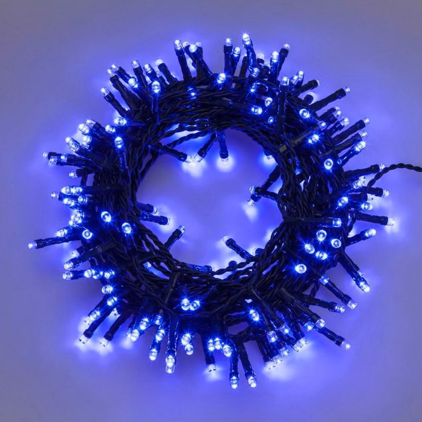 Ghirlanda luminosa a LED Xmas King, 12,8 m, 320 LED, 31 V, per esterni, 8 programmi, blu