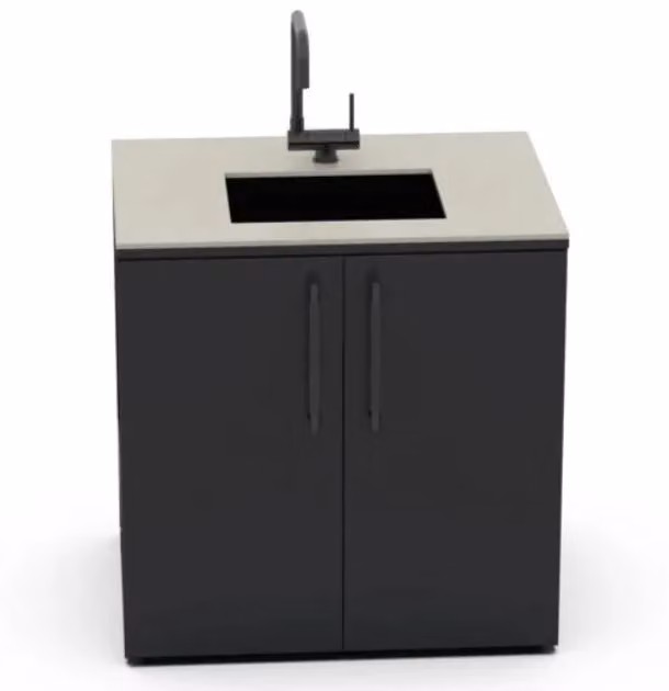 Modulo con lavello per cucina da esterno antracite CT 90 Brabura