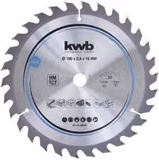 Lama a disco per sega circolare e troncatrice KWB Argento, Diametro: 190 mm, 30 denti