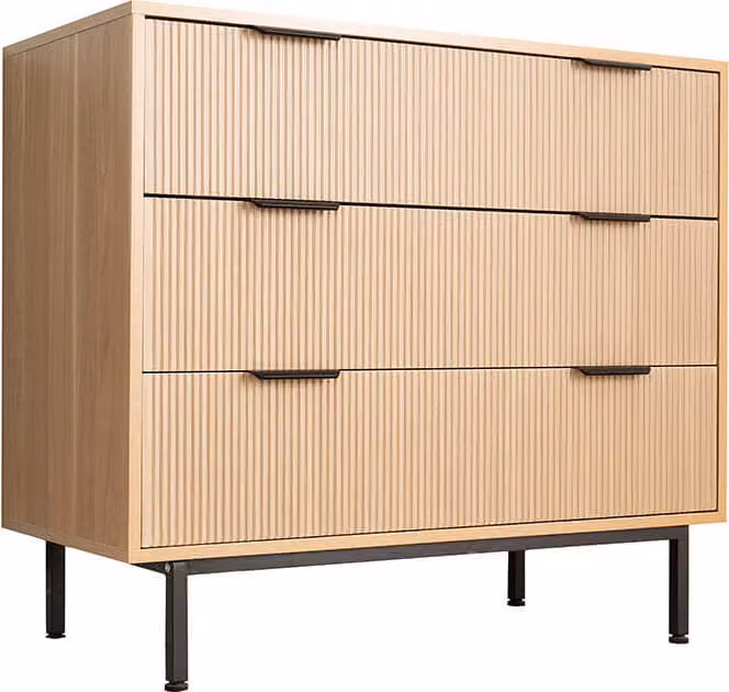 Home Deluxe - Cassettiera NYLA - 90 x 80 I Credenza, armadio, cassettiera, mobile con cassetti, Moderno, Elegante, Aspetto scanalato dei frontali, Elegante opzione di archiviazione, Superficie di facile manutenzione