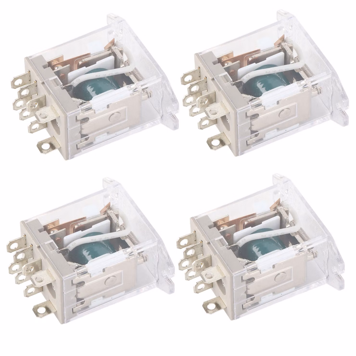 4 relè elettromagnetici di potenza 220 V, multiuso in materiale termoplastico impermeabile per porte da garage