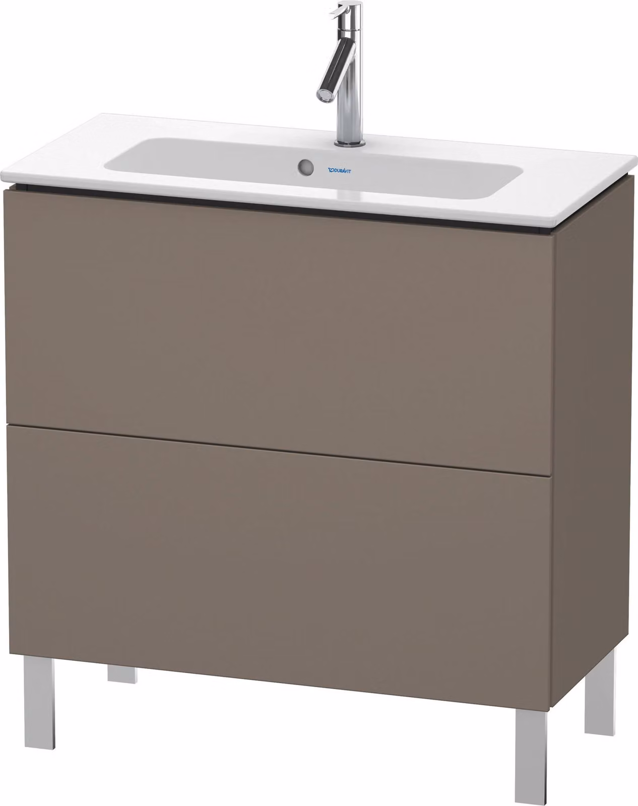 Duravit L-Cube bâti-support pour lavabo à poser, Compact, 2 tiroirs, 820x704x391mm, LC667409090, LC667409090