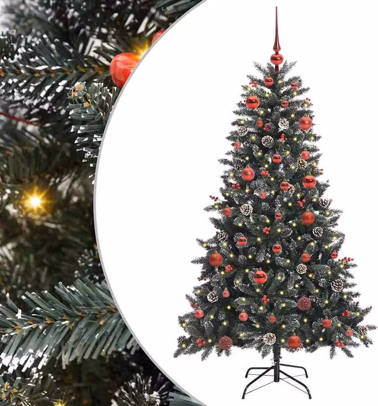 Albero di Natale artificiale con 150 LED Verde 150 cm