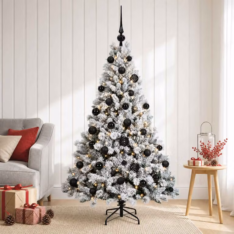 vidaXL Albero di Natale artificiale con palline 150 cm 150 LED