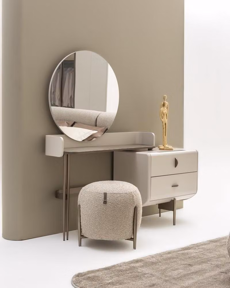 Schminktisch Set Konsole Spiegel Schlafzimmer Kommode Design Hocker Set