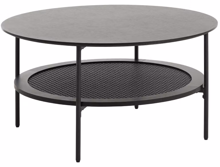 Selsey Mogest - Tavolino, legno di quercia nero, 80 cm