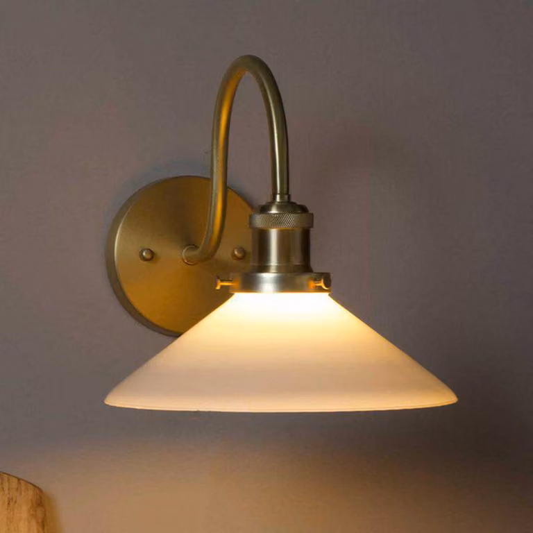 PR Home Applique da parete August, dimmerabile, Ottone / Oro, Soggiorno / Sala da pranzo, Metallo, Scandinavo, Applique